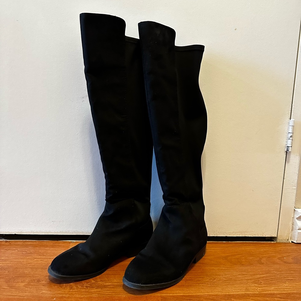 Knee-high black boots